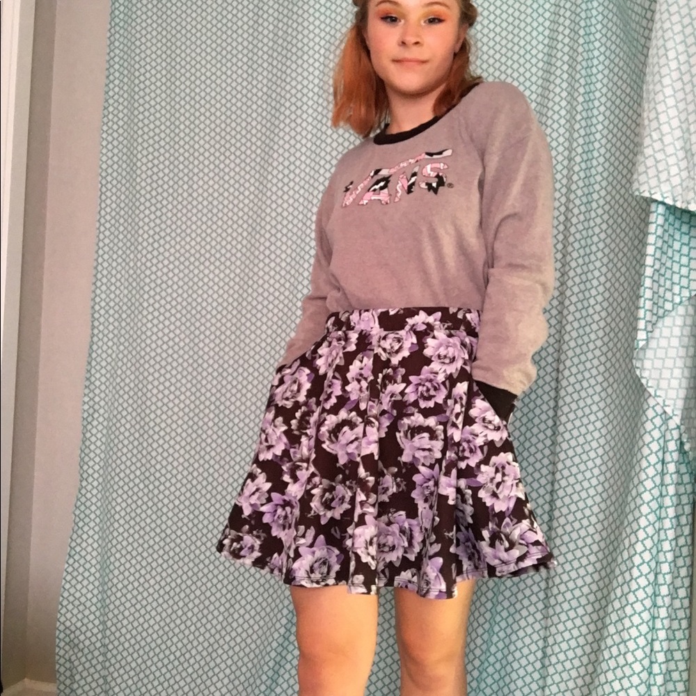 Succulent skater skirt